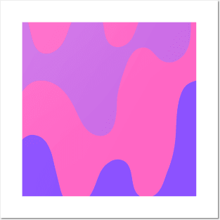 Abstract purple and pink swirl pattern Posters and Art